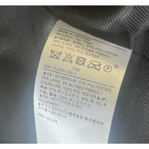 BANANA REPUBLIC Women's 10 Black White Wool Blend Houndstooth Blazer Jacket Coat - Picture 11 of 12